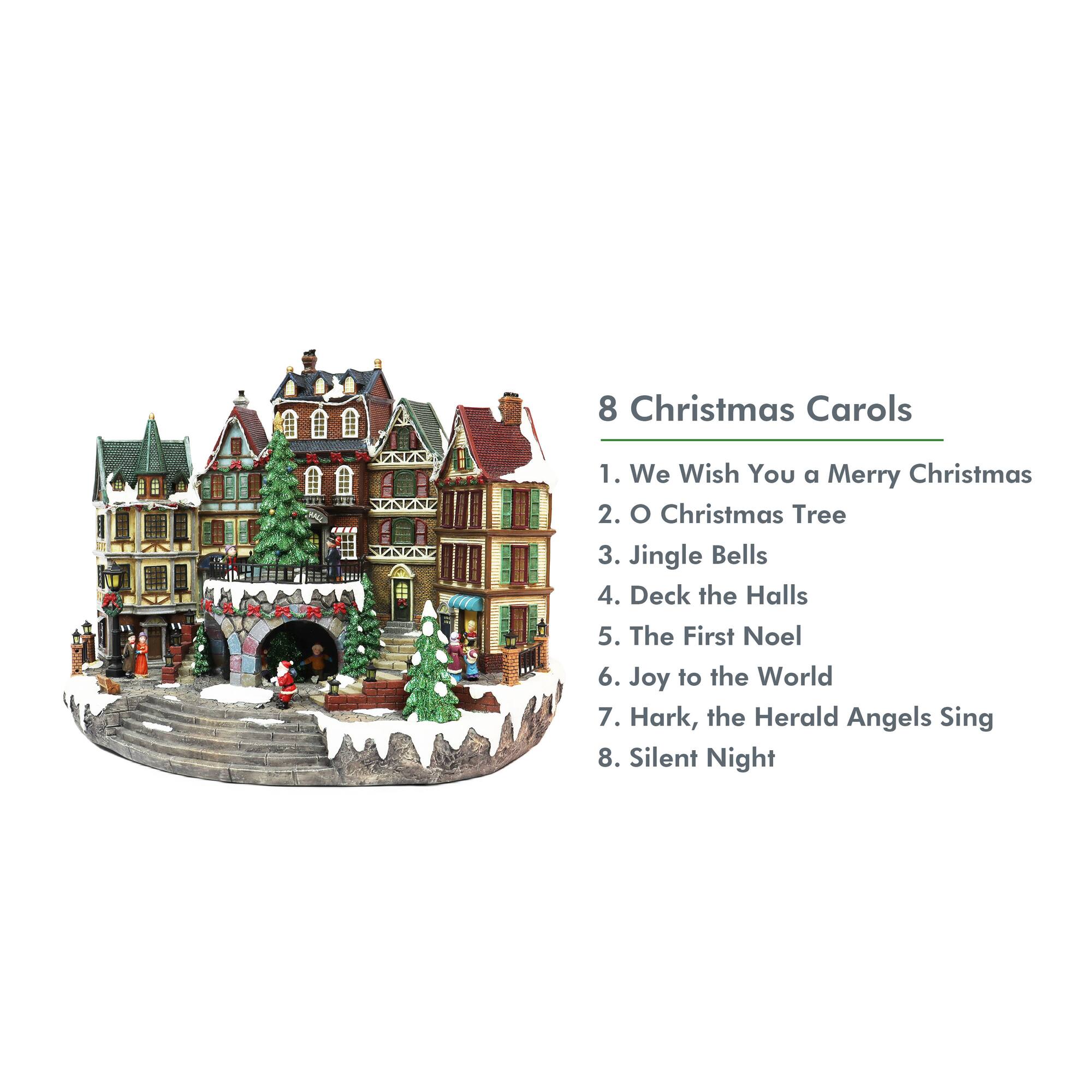 Moments in Time 12.6” Animated City Hall Town Center Décor